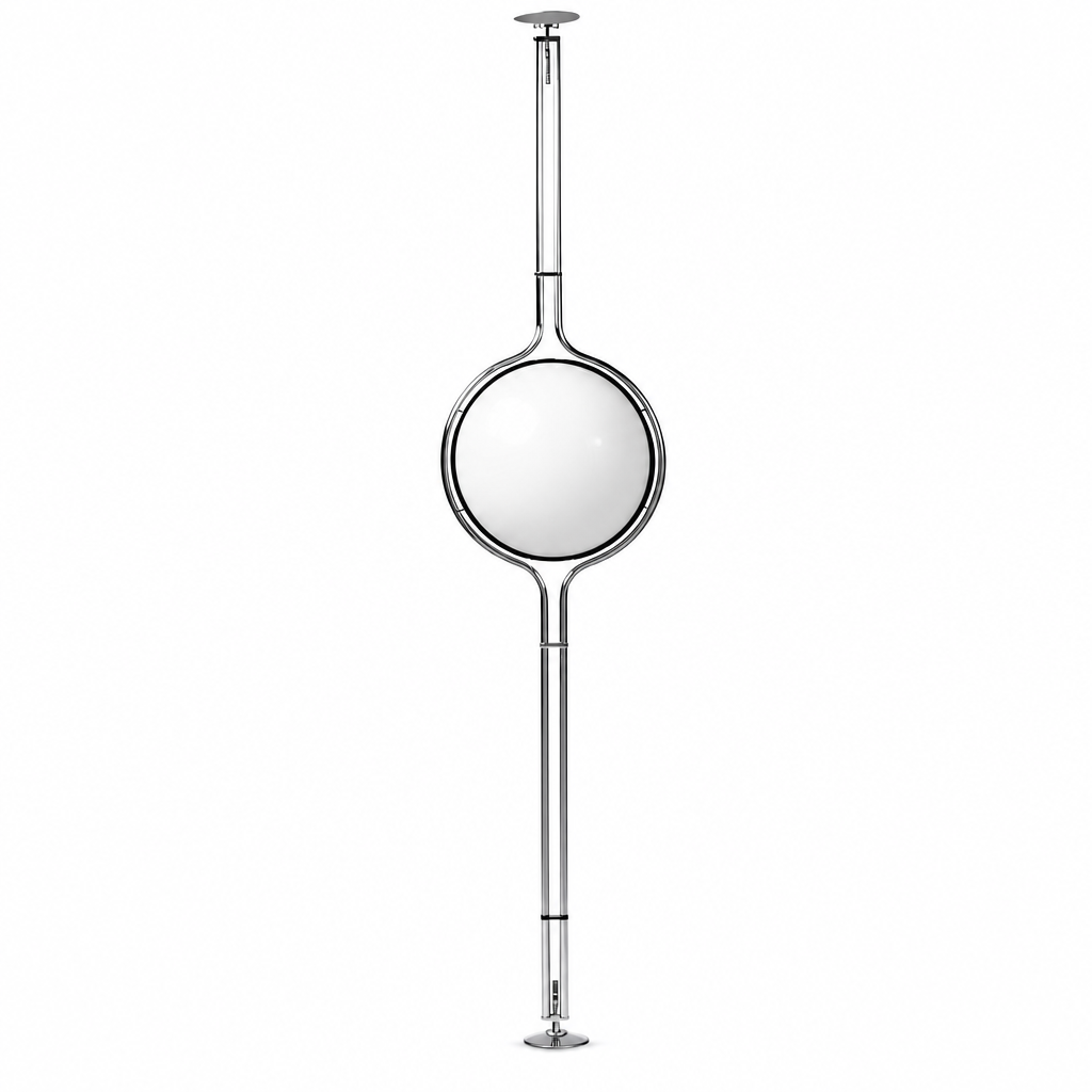 Sfera Sospesa Floor-to-Ceiling Globe Lamp with Tension-Fit Rod