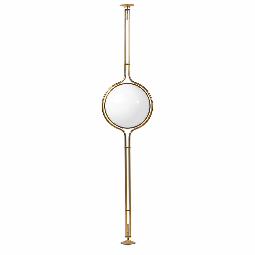 Sfera Sospesa Floor-to-Ceiling Globe Lamp with Tension-Fit Rod